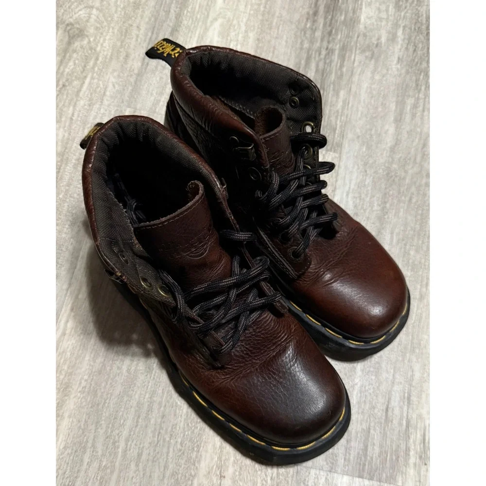 Dr. Martens 8A69 Brown Leather Ankle Boots Menswear Comfortable‎ Size 5  W 6.5